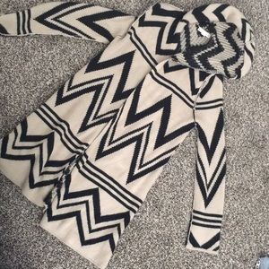 Chevron long cardigan sweater GUC Small